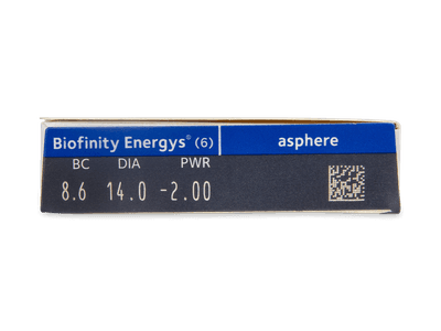 Biofinity Energys (6 čoček) - Náhled parametrů čoček