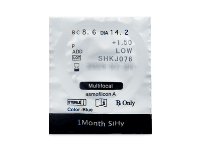 Miru 1 Month Menicon Multifocal (6 čoček) - Vzhled blistru s čočkou