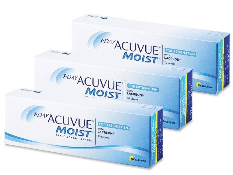 1 Day Acuvue Moist for Astigmatism (90 čoček) - Torické kontaktní čočky