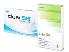 Clear 58 (6 čoček) Měsíční levné kontaktní čočky - Clear 58 (6 čoček)
