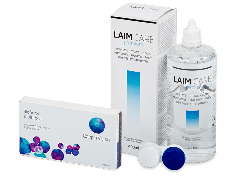 Biofinity Multifocal (3 čočky) + roztok Laim Care 400 ml - Výhodný balíček