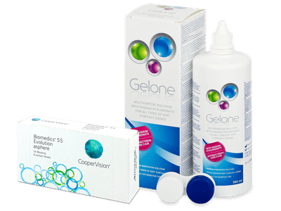 Biomedics 55 Evolution (6 čoček) + roztok Gelone 360 ml