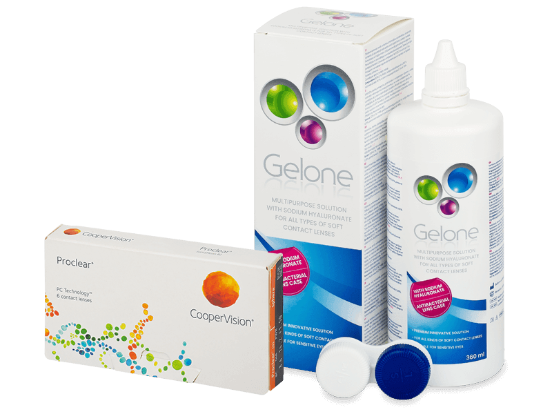 Proclear Sphere (6 čoček) + roztok Gelone 360 ml - Výhodný balíček