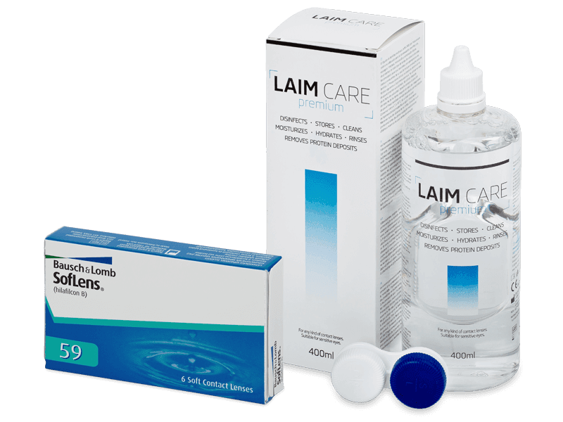 SofLens 59 (6 čoček) + roztok Laim Care 400 ml - Výhodný balíček