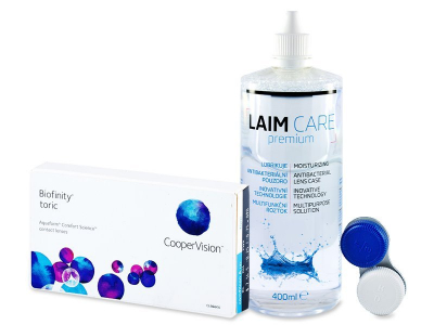 Biofinity Toric (3 čočky) + roztok Laim Care 400ml