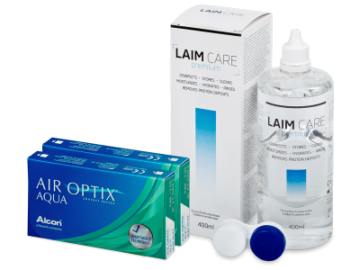 Air Optix Aqua (2x 3 čočky) + roztok Laim Care 400 ml