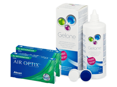 Air Optix for Astigmatism (2x3 čočky) + roztok Gelone 360 ml