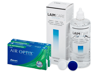 Air Optix for Astigmatism (2x 3 čočky) + roztok Laim Care 400 ml