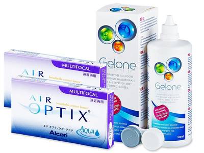 Air Optix Aqua Multifocal (2x3 čočky) + roztok Gelone 360ml - Předchozí design