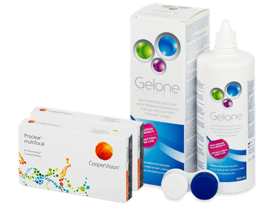 Proclear Multifocal (2x3 čočky) + roztok Gelone 360 ml