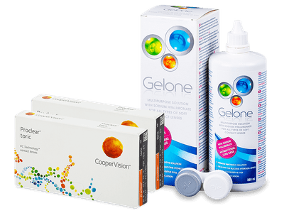 Proclear Toric XR (2x3 čočky) + roztok Gelone 360ml - Předchozí design