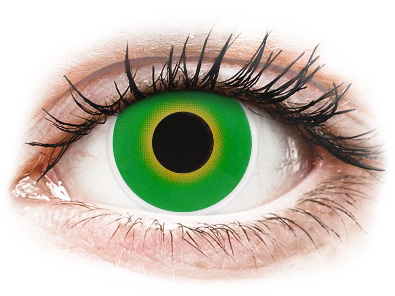 ColourVUE Crazy Lens - Hulk Green - nedioptrické (2 čočky) - Barevné kontaktní čočky