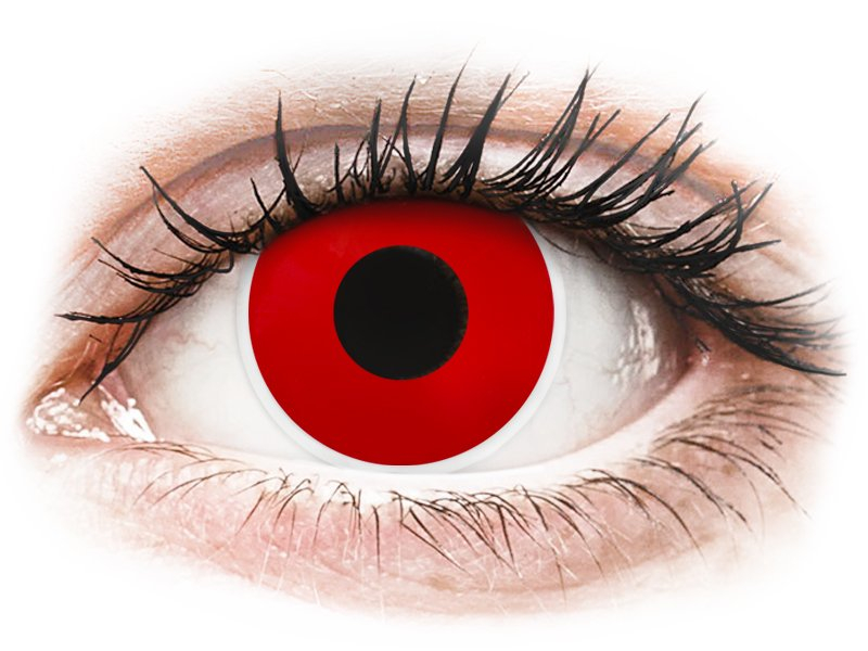 ColourVUE Crazy Lens - Red Devil - nedioptrické (2 čočky) - Barevné kontaktní čočky