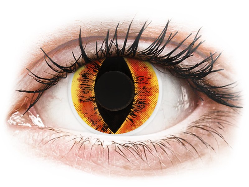 ColourVUE Crazy Lens - Saurons Eye - nedioptrické (2 čočky) - Barevné kontaktní čočky
