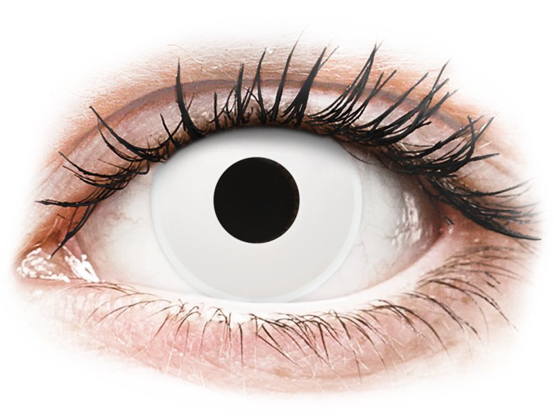ColourVUE Crazy Lens - WhiteOut - nedioptrické (2 čočky) - Barevné kontaktní čočky