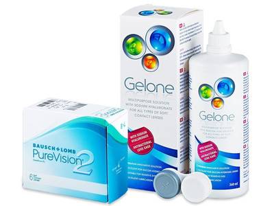 PureVision 2 (6 čoček) + roztok Gelone 360ml