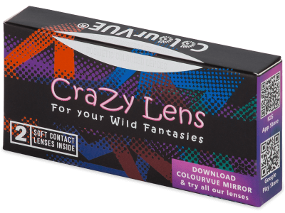 ColourVUE Crazy Lens - White Zombie - dioptrické (2 čočky) - Barevné kontaktní čočky