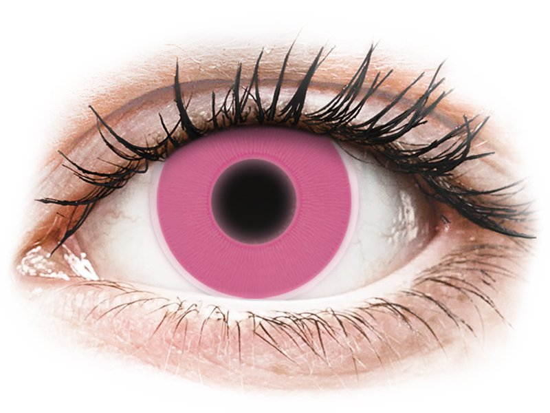 ColourVUE Crazy Glow Pink - nedioptrické (2 čočky) - Barevné kontaktní čočky