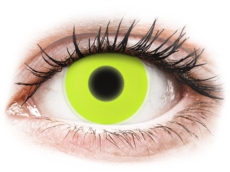 ColourVUE Crazy Glow Yellow - nedioptrické (2 čočky) - Barevné kontaktní čočky