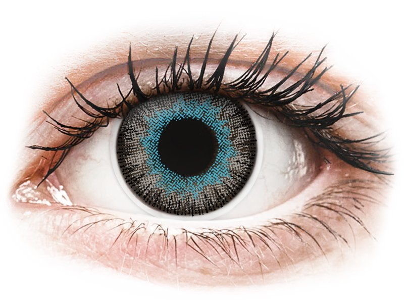 ColourVUE Fusion Blue Gray - dioptrické (2 čočky) - Barevné kontaktní čočky