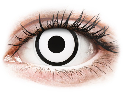 ColourVUE Crazy Lens - White Zombie - nedioptrické jednodenní (2 čočky) - Barevné kontaktní čočky