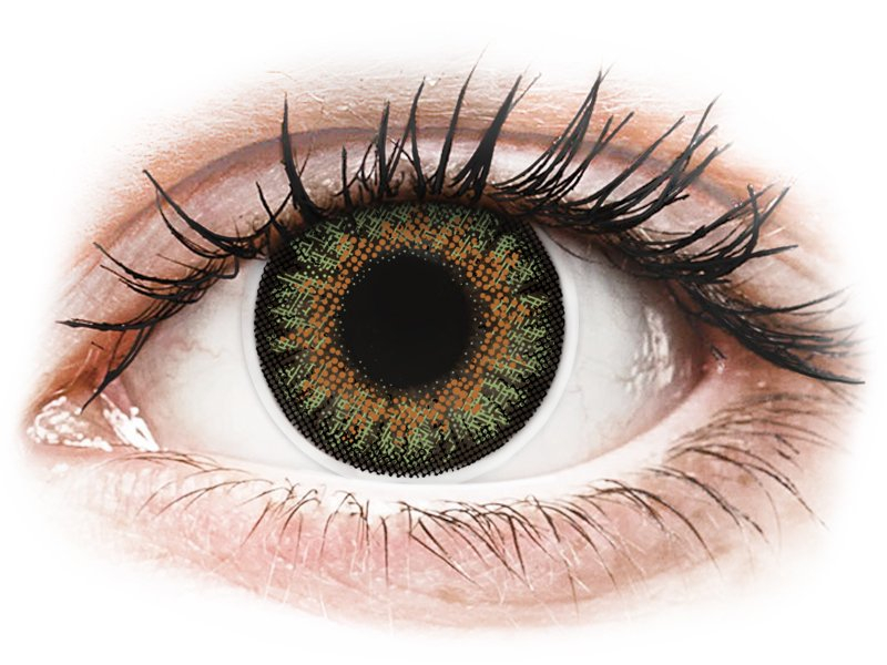 ColourVue One Day TruBlends Green - dioptrické (10 čoček) - Barevné kontaktní čočky