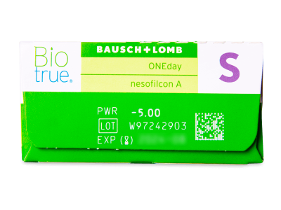 Biotrue ONEday (30 čoček) - Náhled parametrů čoček