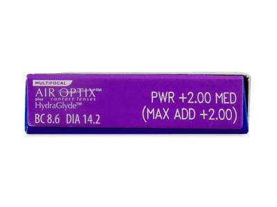 Air Optix plus HydraGlyde Multifocal (6 čoček) - Náhled parametrů čoček