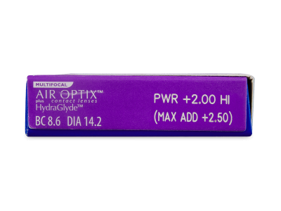 Air Optix plus HydraGlyde Multifocal (3 čočky) - Náhled parametrů čoček