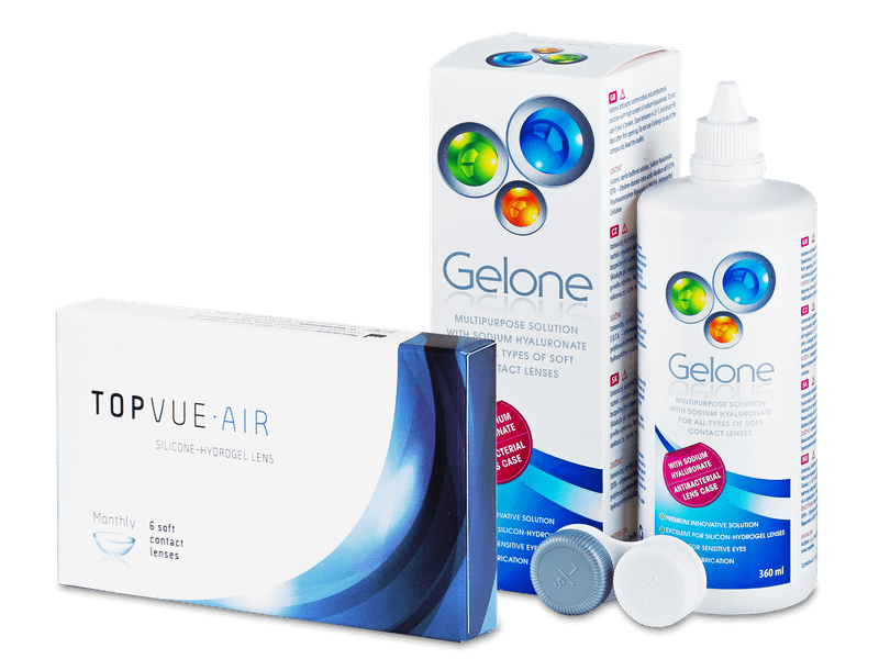 TopVue Air (6 čoček) + roztok Gelone 360 ml - Výhodný balíček