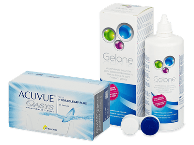 Acuvue Oasys (24 čoček) + roztok Gelone 360 ml