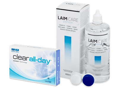 Clear All-Day (6 čoček) + roztok Laim Care 400 ml - Výhodný balíček