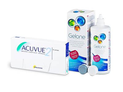 Acuvue 2 (6 čoček) + roztok Gelone 360 ml