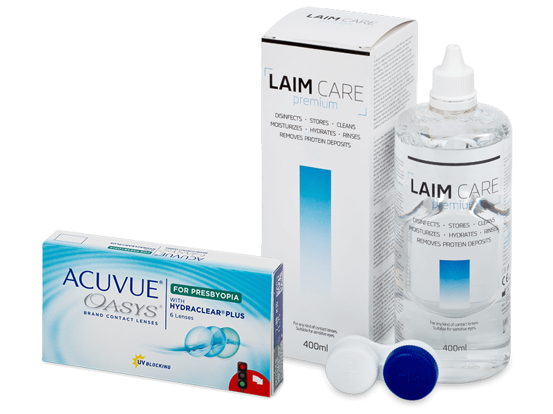 Acuvue Oasys for Presbyopia (6 čoček) + roztok Laim-Care 400 ml - Výhodný balíček