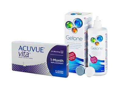 Acuvue Vita (6 čoček) + roztok Gelone 360 ml