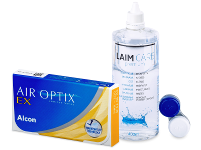 Air Optix EX (3 čočky) + roztok Laim-Care 400 ml