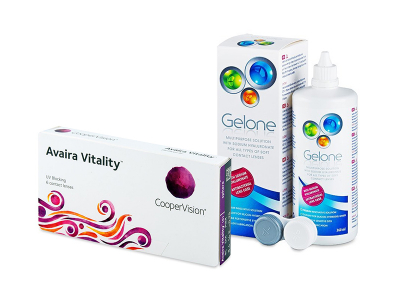 Avaira Vitality (6 čoček) + roztok Gelone 360 ml