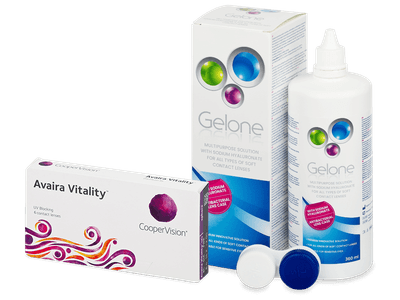 Avaira Vitality (6 čoček) + roztok Gelone 360 ml