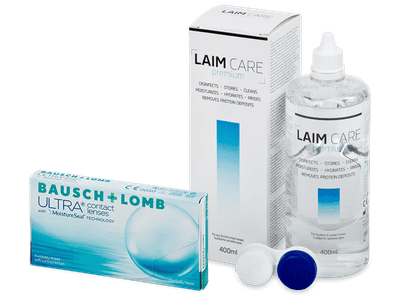 Bausch + Lomb ULTRA (6 čoček) + roztok Laim Care 400 ml