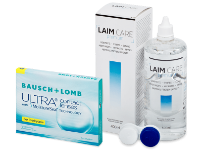 Bausch + Lomb ULTRA for Presbyopia (3 čočky) + roztok Laim-Care 400 ml