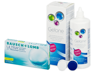 Bausch + Lomb ULTRA for Presbyopia (6 čoček) + roztok Gelone 360 ml