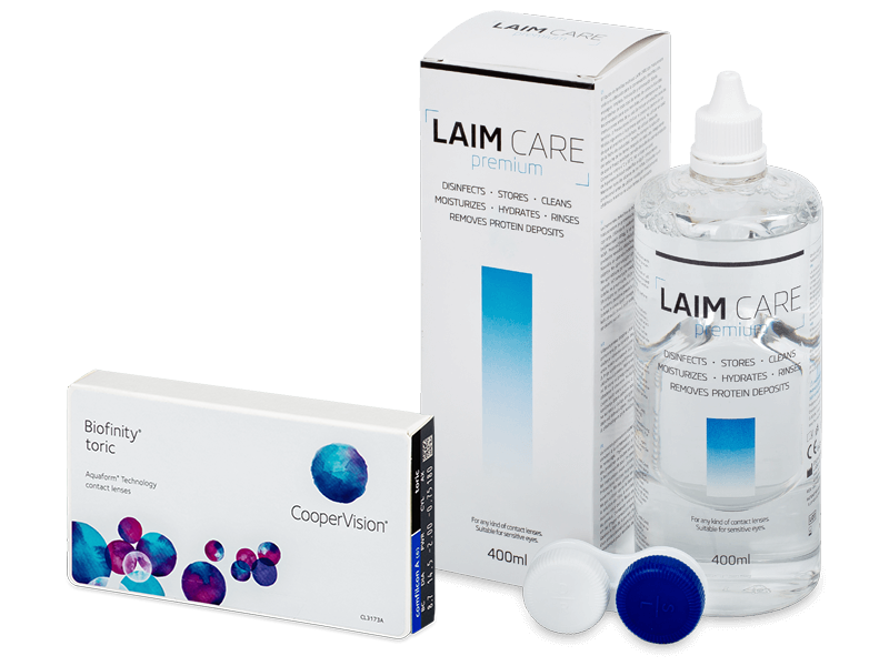Biofinity Energys (6 čoček) + roztok Laim-Care 400 ml - Výhodný balíček