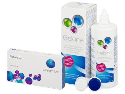 Biofinity XR (3 čočky) + roztok Gelone 360 ml