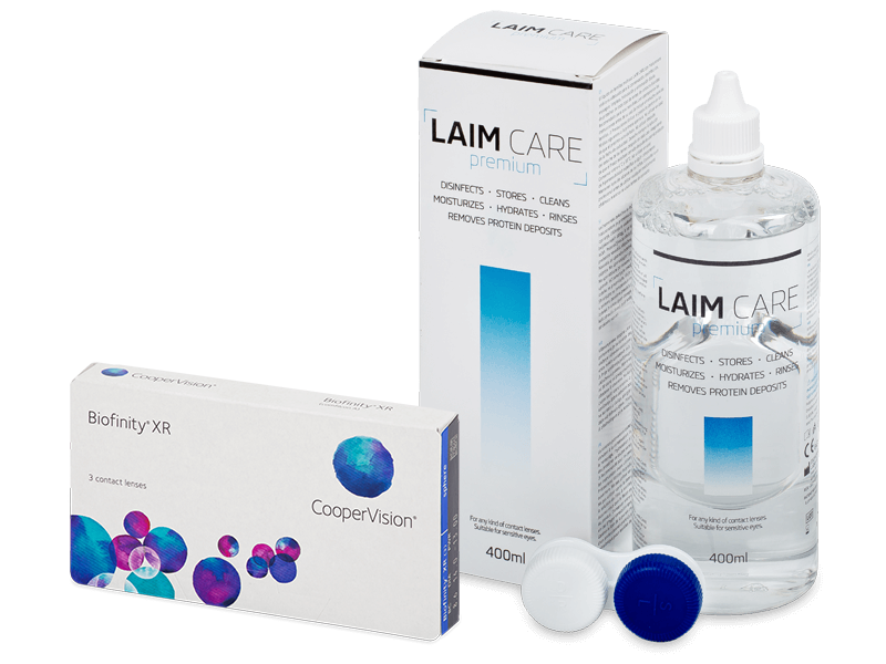 Biofinity XR (3 čočky) + roztok Laim-Care 400 ml - Výhodný balíček