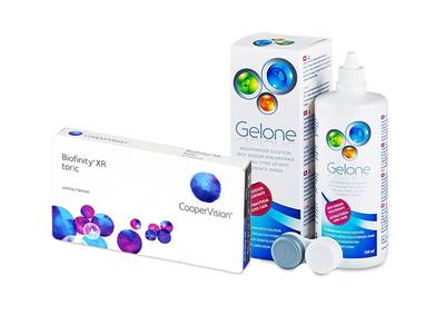 Biofinity XR Toric (3 čočky) + roztok Gelone 360 ml