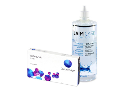 Biofinity XR Toric (3 čočky) + roztok Laim-Care 400 ml