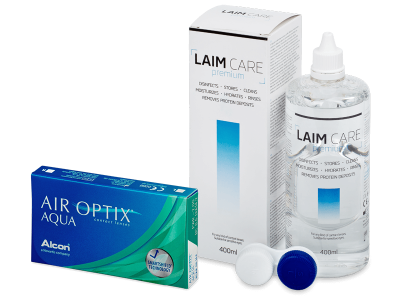 Air Optix Aqua (6 čoček) + roztok Laim Care 400 ml
