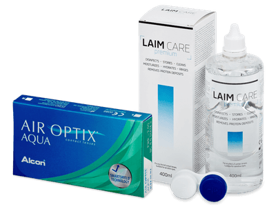 Air Optix Aqua (6 čoček) + roztok Laim Care 400 ml