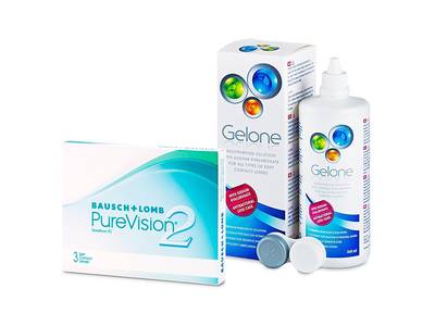 PureVision 2 (3 čočky) + roztok Gelone 360 ml - Předchozí design