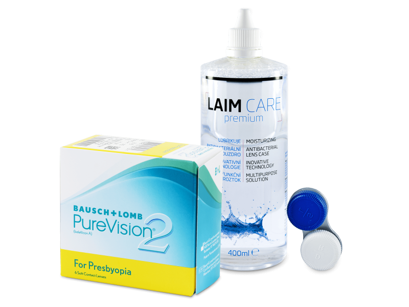 PureVision 2 for Presbyopia (6 čoček) + roztok Laim-Care 400 ml - Výhodný balíček